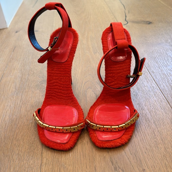 Red Celine Strappy Heel - Picture 2 of 7